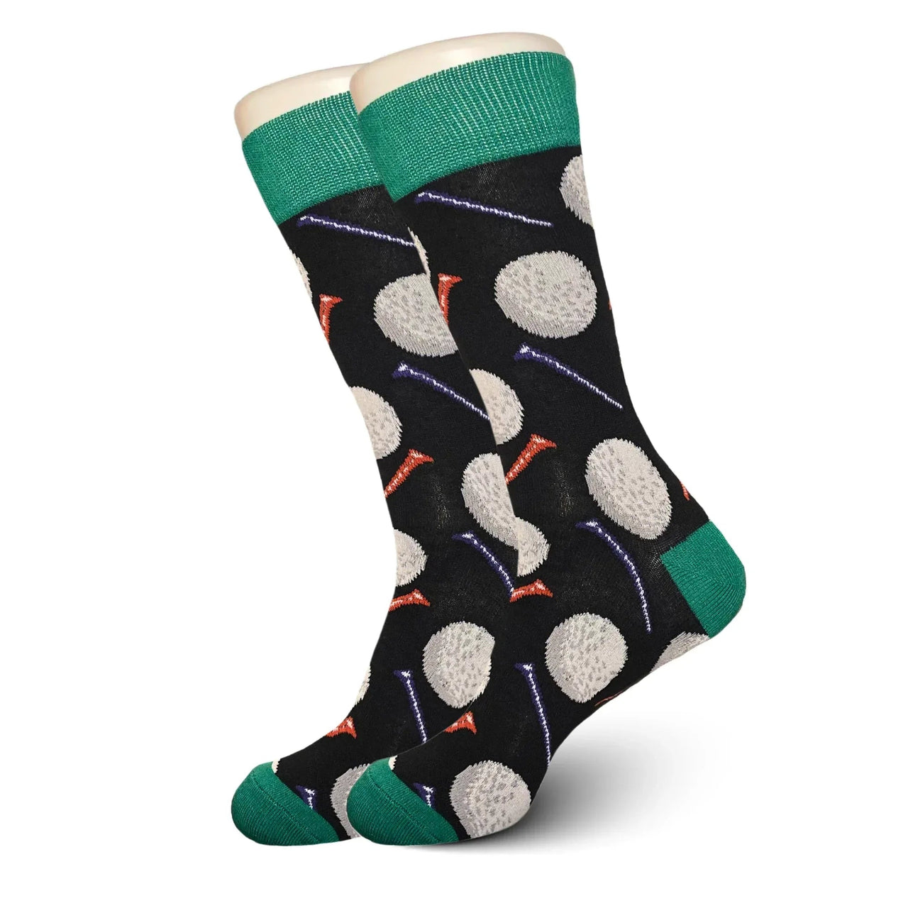 Black Golf Ball and Tee Socks