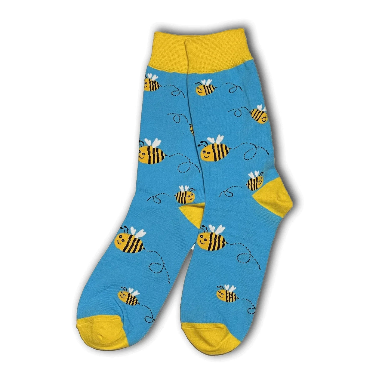 Blue Bumble Bee Socks