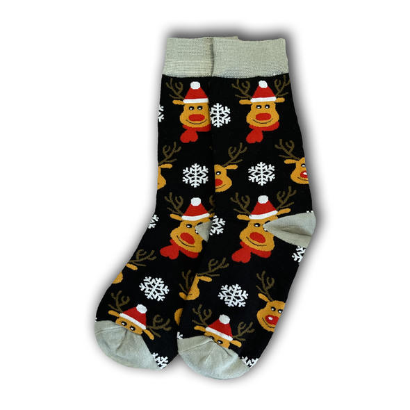 Black Reindeer Socks no