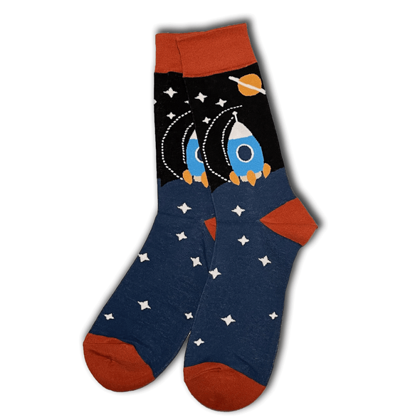 Black Spaceship Socks