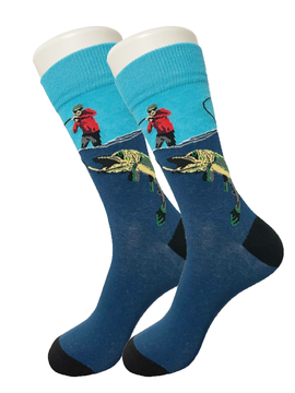Blue Fishing Socks