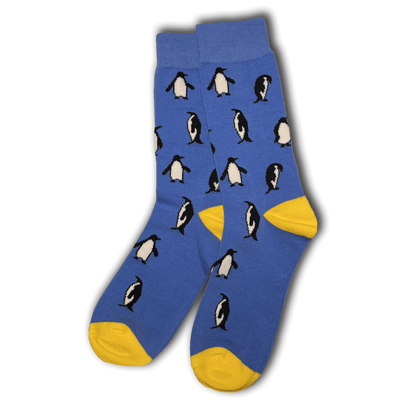 Blue and Yellow Penguin Socks