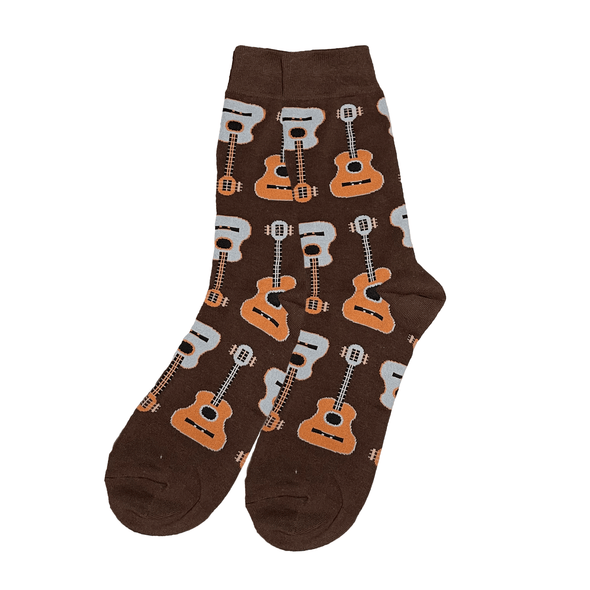 Brown Acoustic Guitar Socks