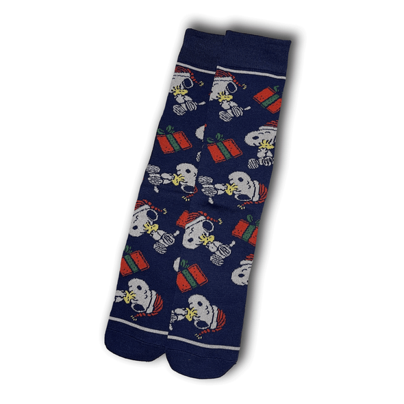 Blue Snoopy Christmas Socks