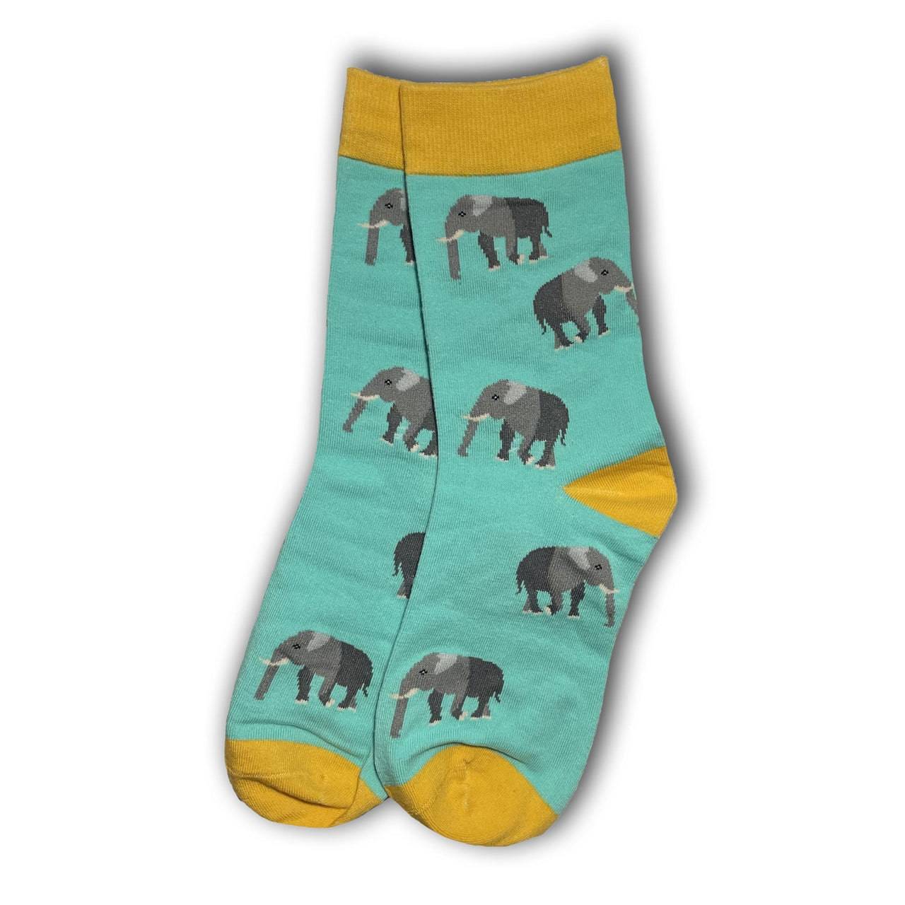 Teal Elephant Socks