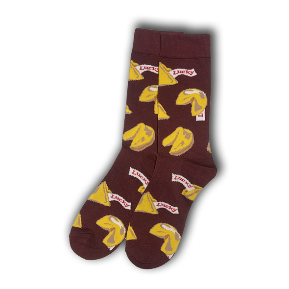 Maroon Fortune Cookie Socks