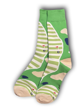 Green Golf Hole Socks