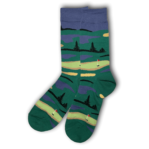 Green and Blue Golf  Socks