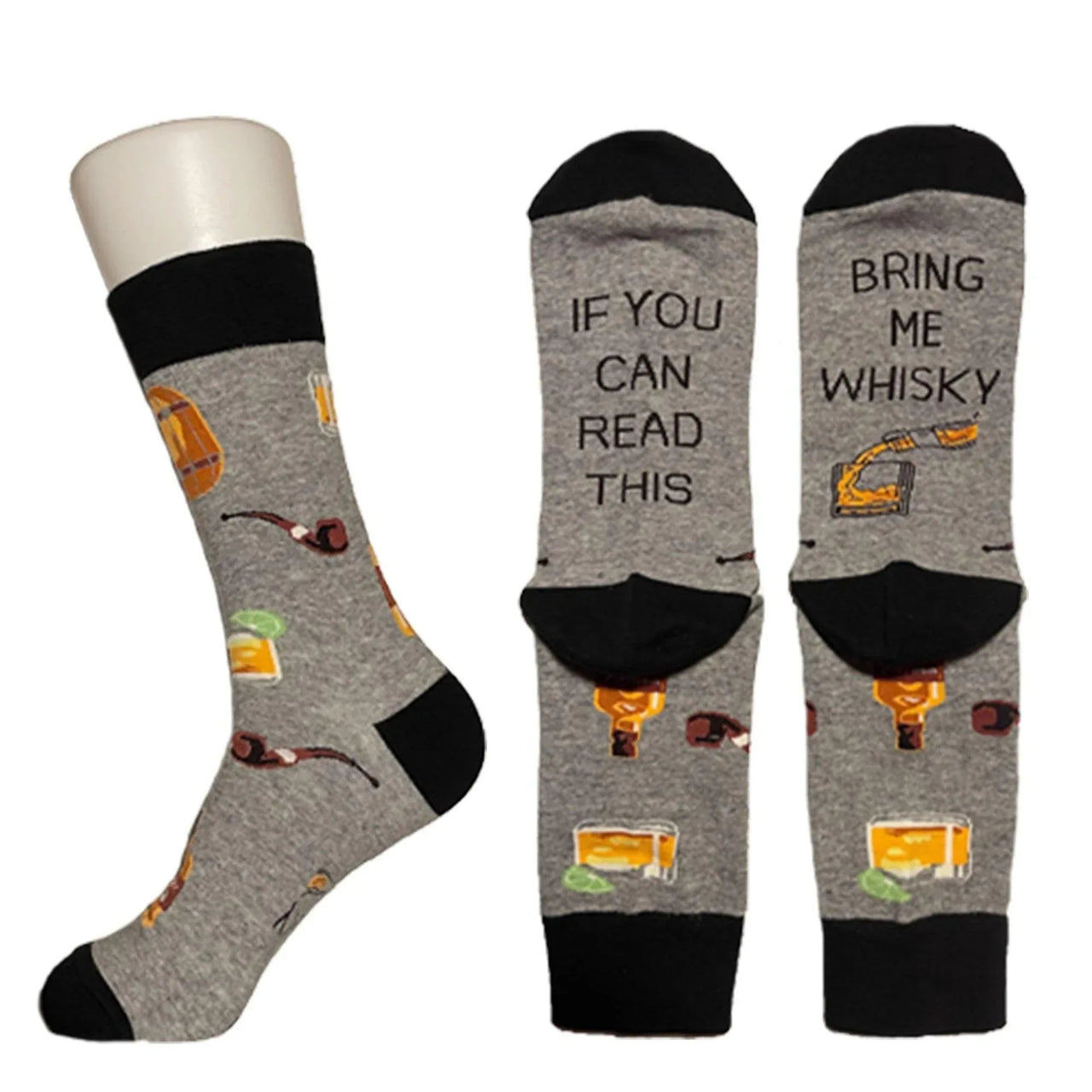 Grey Whiskey Socks