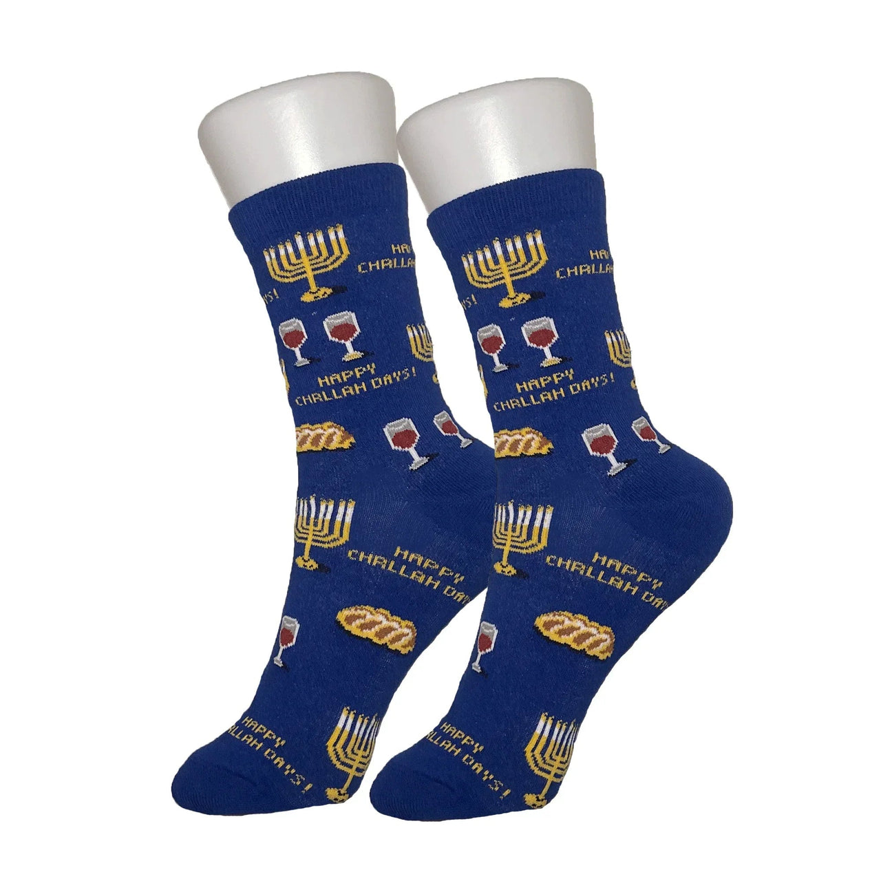 Blue Hanukkah Socks