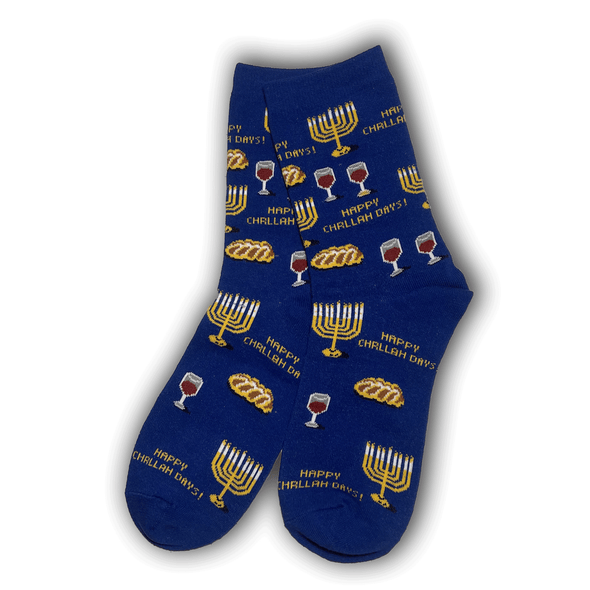 Blue Hanukkah Socks