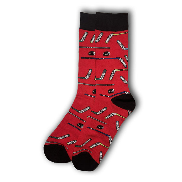Red Hockey Stick Socks