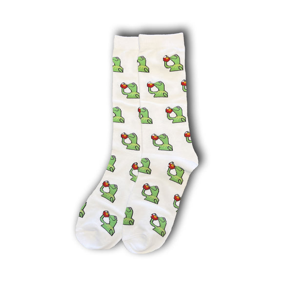 White Kermit Tea Socks