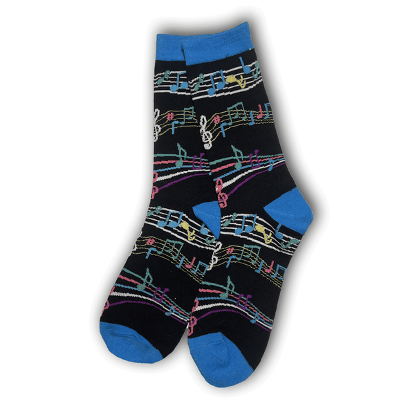Blue Music Note Socks