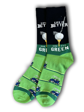Green on the Green Golf Socks