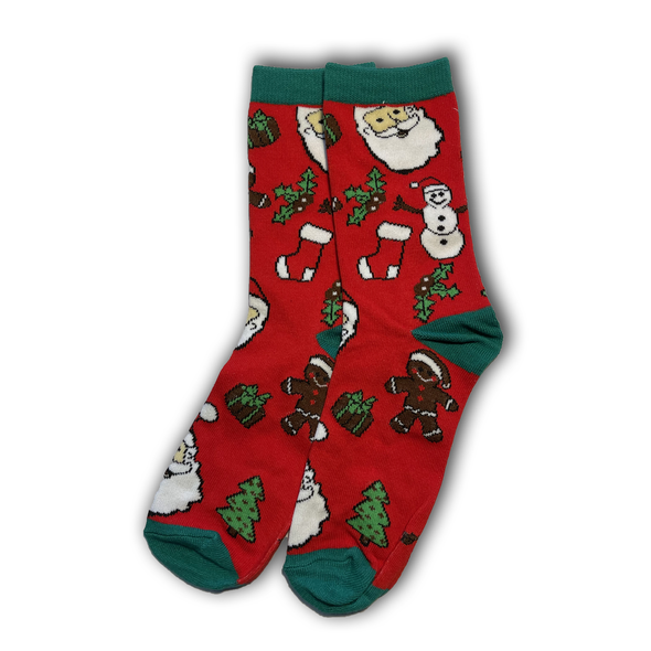 Red Festive Christmas Socks