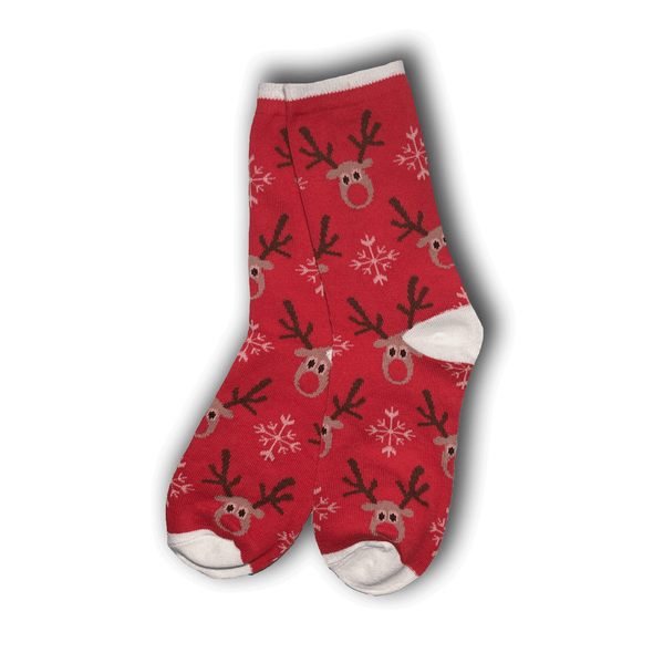 Red Reindeer Socks