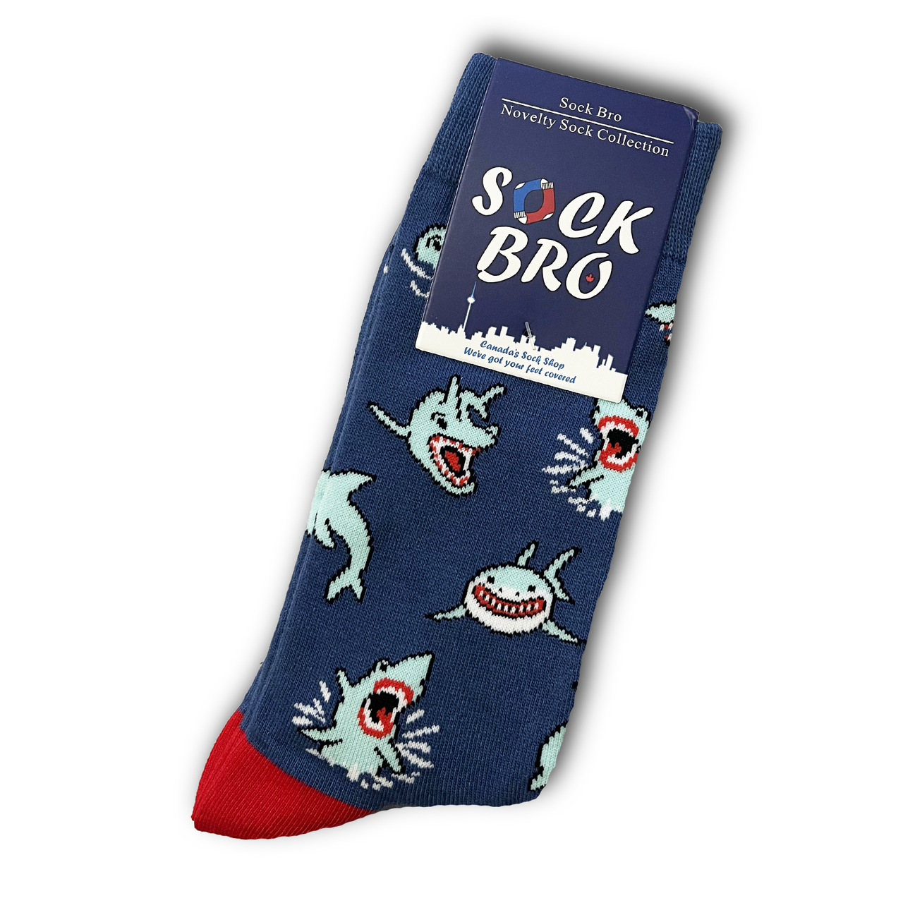 Blue Smiling Shark Socks