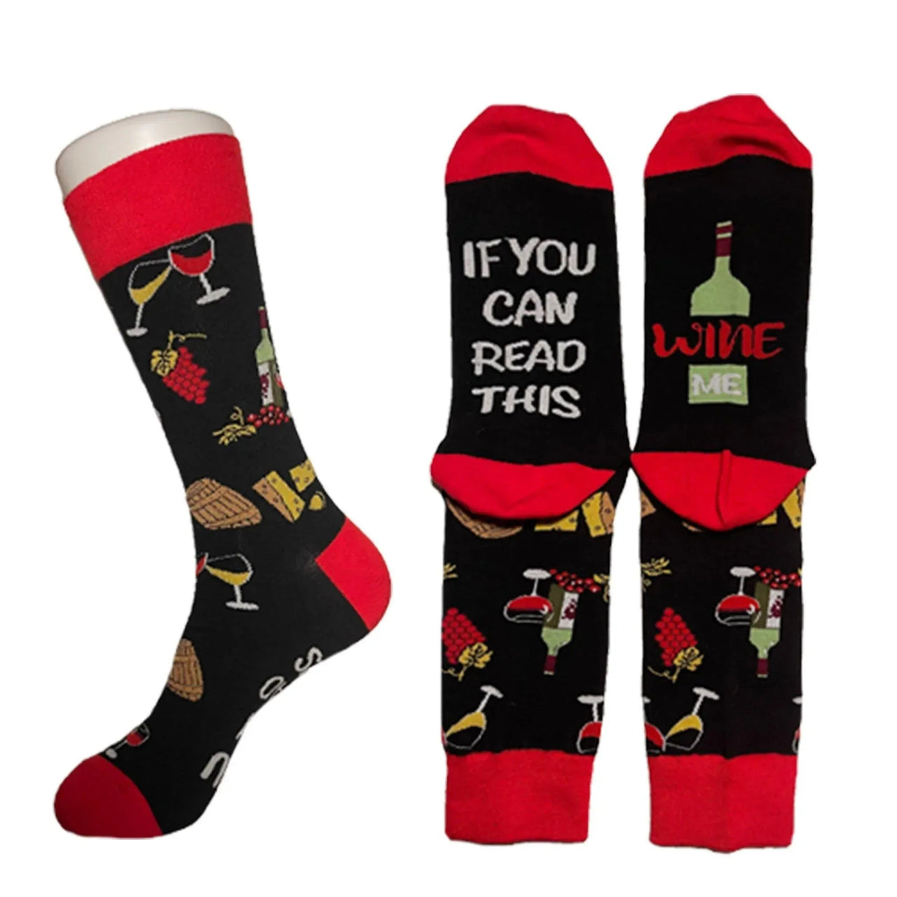 Wine and Cheese Socks