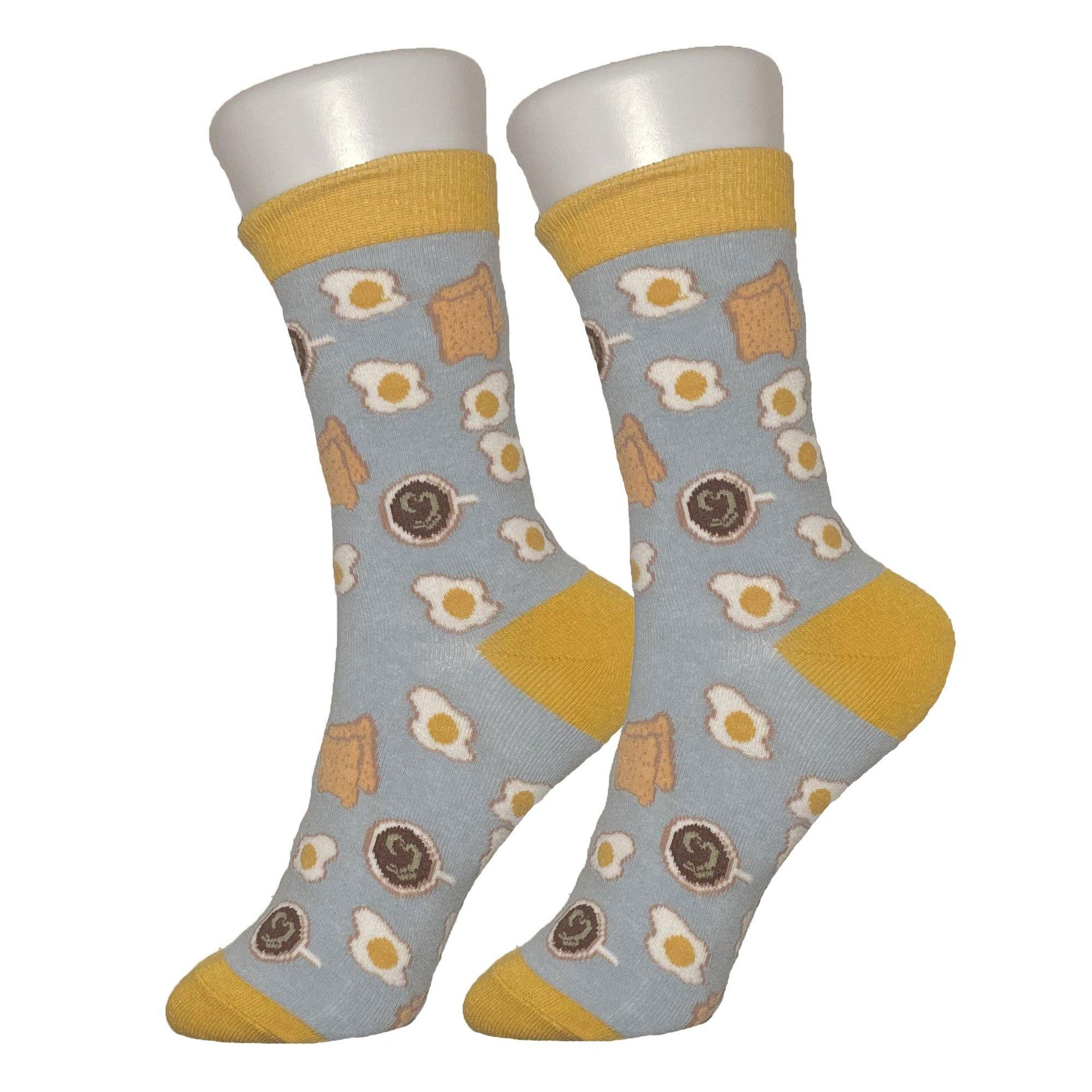 Grey Breakfast Socks - Sock Bro 