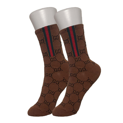Brown Designer Socks - Sock Bro 