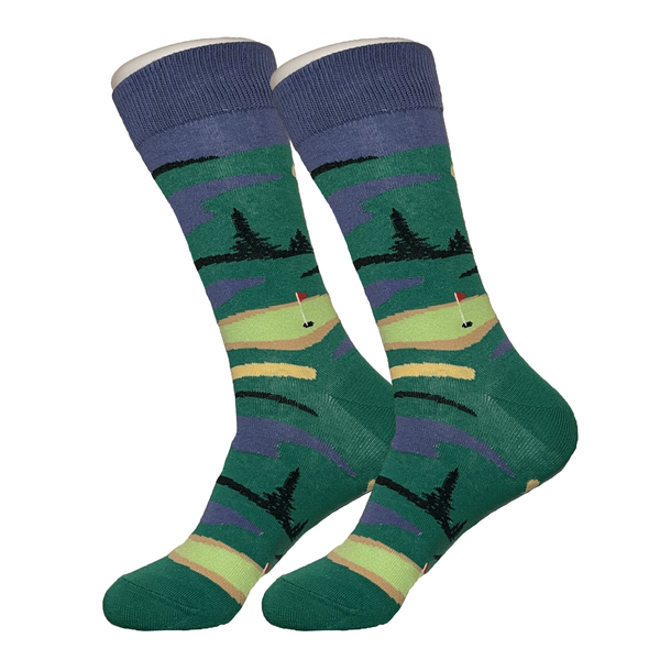 Green and Blue Golf  Socks - Sock Bro 
