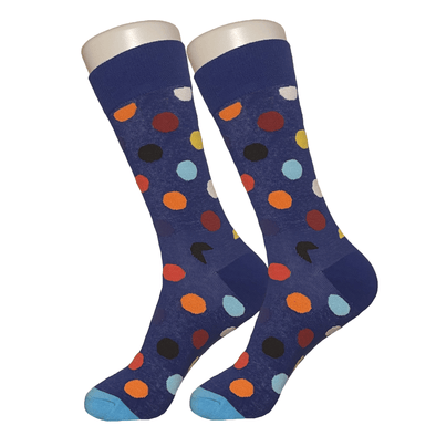 Blue Mixed Polka Dot Socks