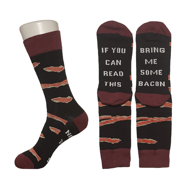 Black Bring Me Bacon Socks