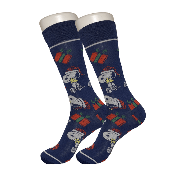 Blue Snoopy Christmas Socks