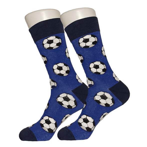 Blue Soccer Ball Socks - Sock Bro 