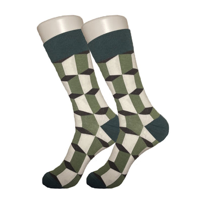 Green Pattern Socks