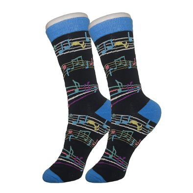 Blue Music Note Socks - Sock Bro 