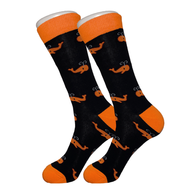 Orange Whale Socks