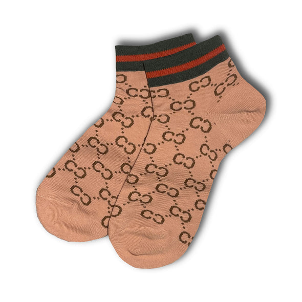 Pink Designer Ankle Socks