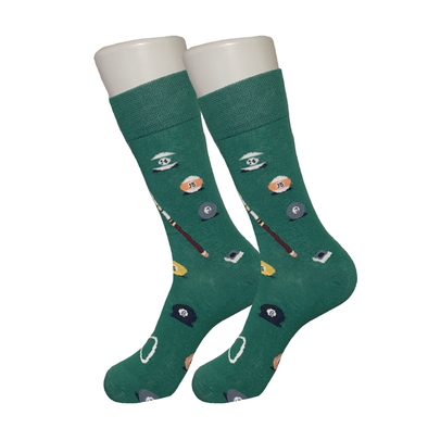 Green Pool Cue Socks