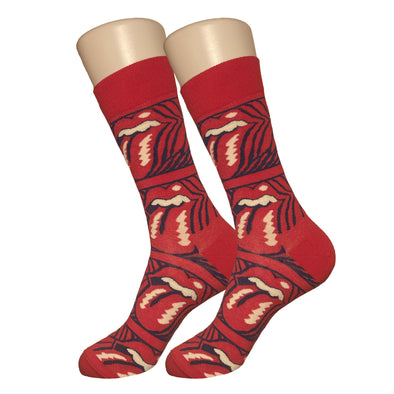 Red Rolling Stones Sock