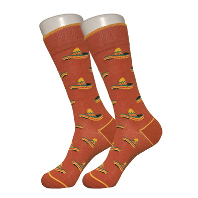Orange Sombrero Socks
