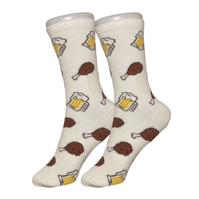 White Chicken and Beer Socks